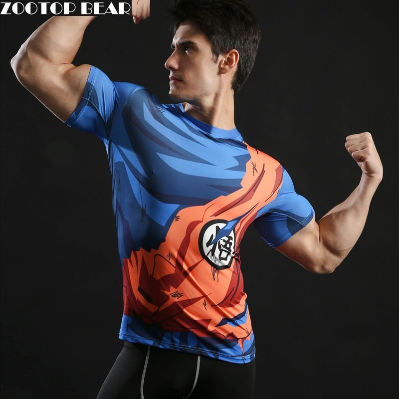 Bodybuilding Quick drying Compression Men's Shirts.
