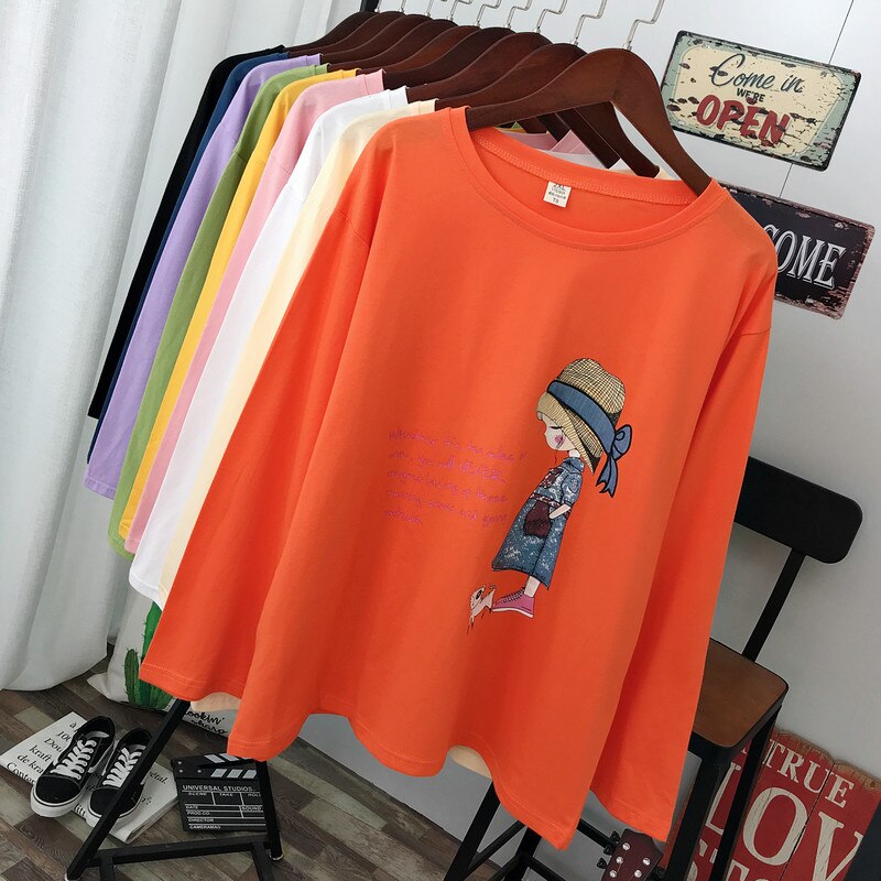 Spring and autumn Korean style Casual Long sleeve T-shirt