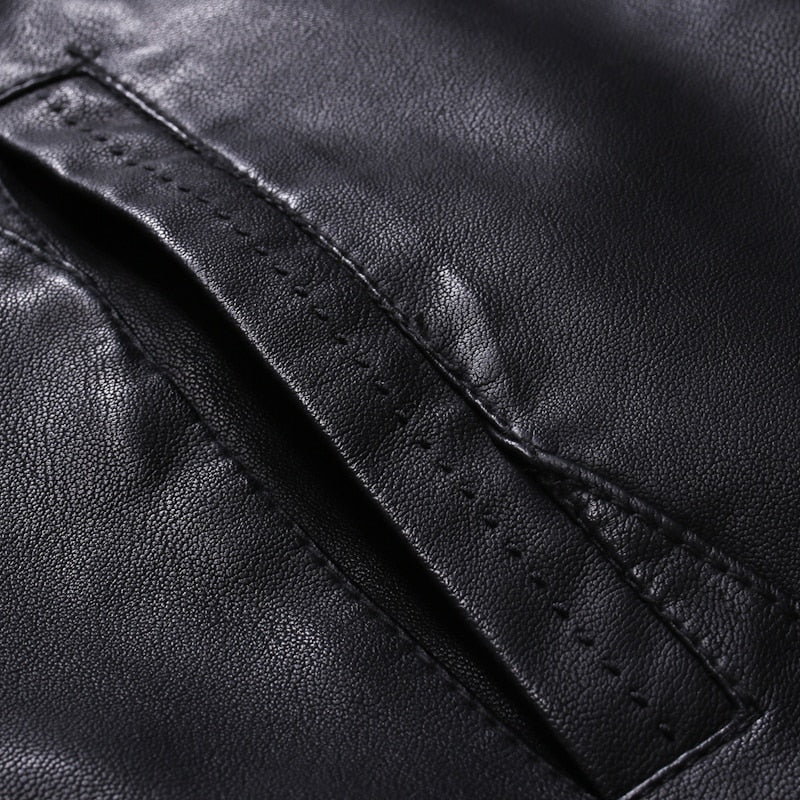 Men's Leather, Motorcycle Jacket. 5XL Men's Jackets, Black.