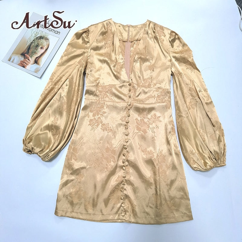 Women's Mini satin Dress Sexy Female Party Dresses
