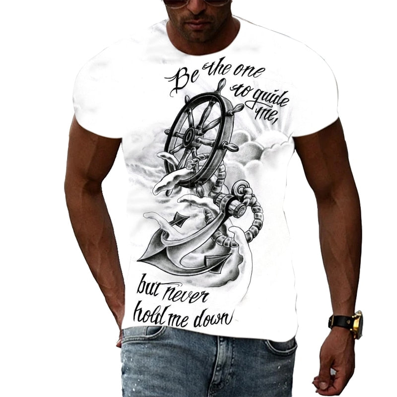 New, Cool style Compass graphic sailing T shirts