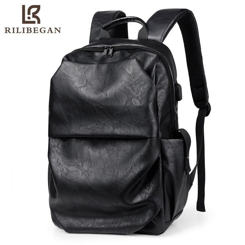 High Quality Leather Men's Travel Backpack.