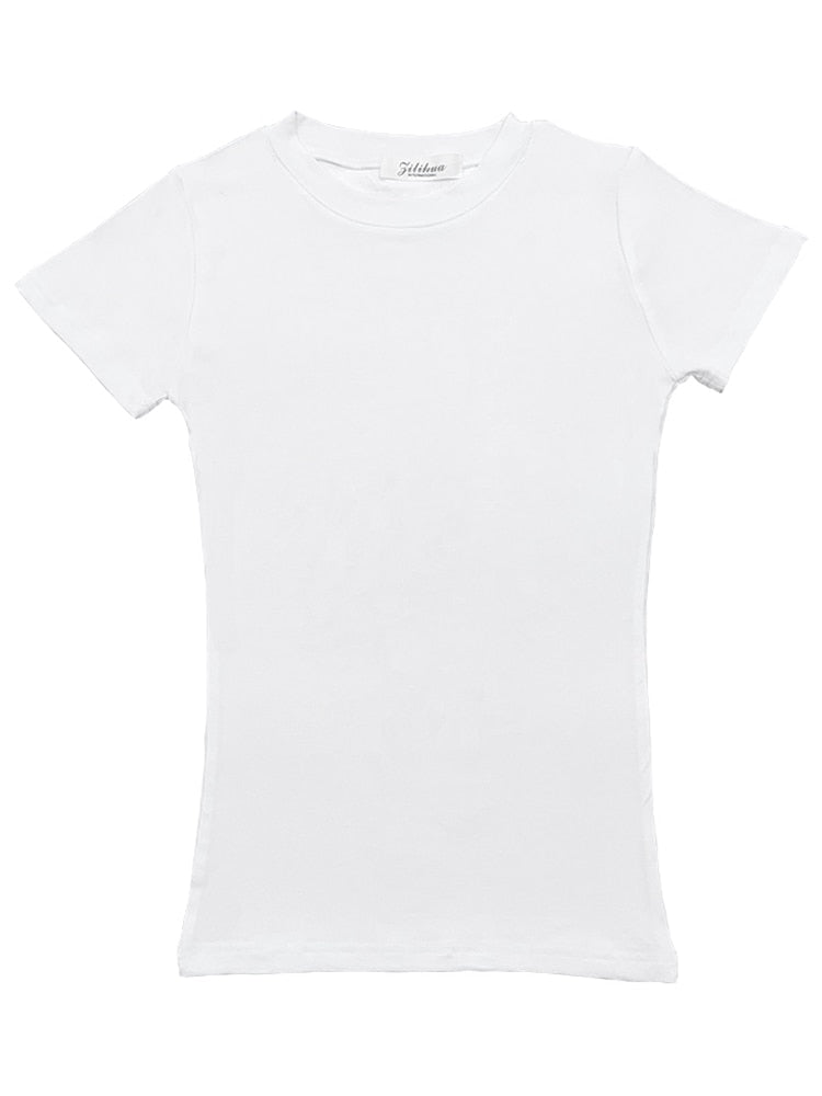 Women's short sleeve Slim t-shirts korean cotton