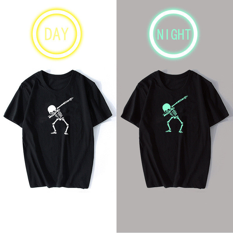 New Skull Personality Trendy Fashion T-Shirt Luminous