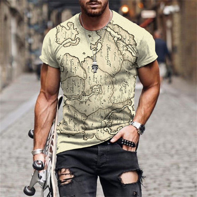 European And American Men's T-shirt Street Wear,
