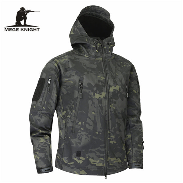 Mege Brand Clothing, Autumn Men's Camouflage, Fleece Jacket.