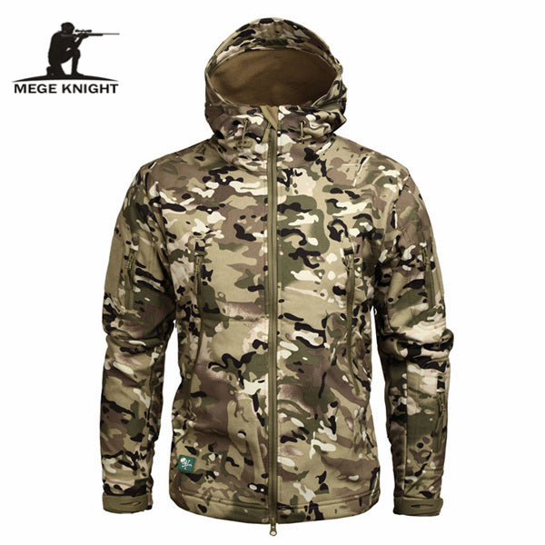 Mege Brand Clothing, Autumn Men's Camouflage, Fleece Jacket.