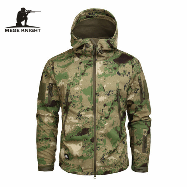 Mege Brand Clothing, Autumn Men's Camouflage, Fleece Jacket.
