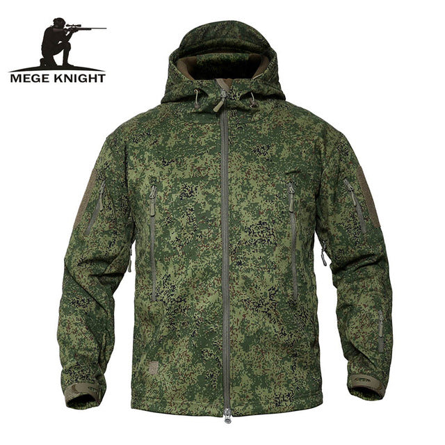 Mege Brand Clothing, Autumn Men's Camouflage, Fleece Jacket.