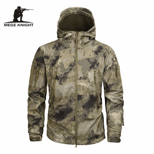 Mege Brand Clothing, Autumn Men's Camouflage, Fleece Jacket.
