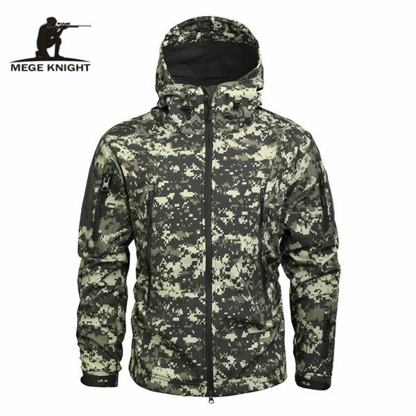 Mege Brand Clothing, Autumn Men's Camouflage, Fleece Jacket.