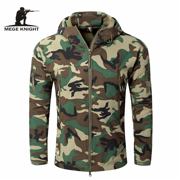 Mege Brand Clothing, Autumn Men's Camouflage, Fleece Jacket.