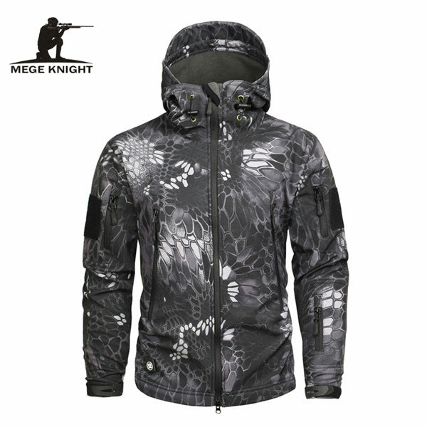 Mege Brand Clothing, Autumn Men's Camouflage, Fleece Jacket.