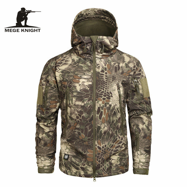 Mege Brand Clothing, Autumn Men's Camouflage, Fleece Jacket.