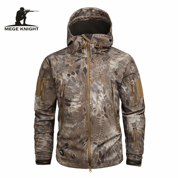 Mege Brand Clothing, Autumn Men's Camouflage, Fleece Jacket.