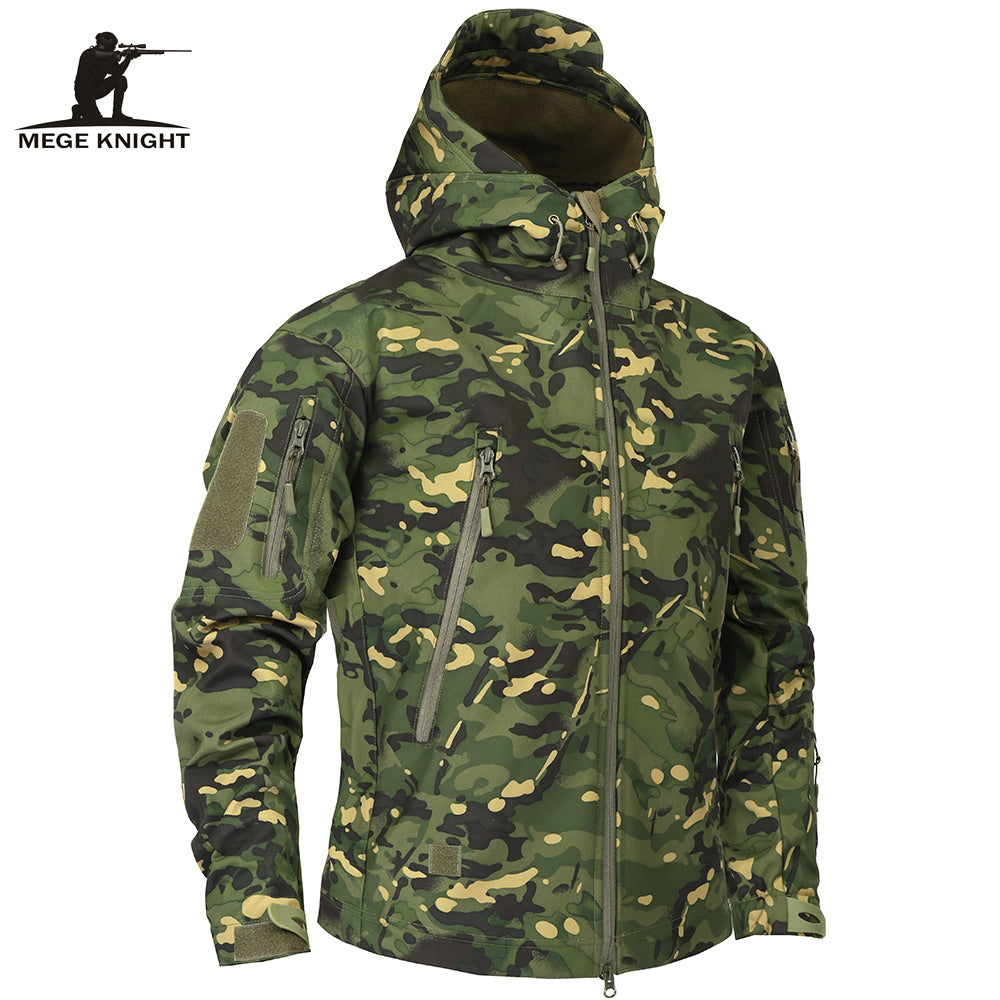 Mege Brand Clothing, Autumn Men's Camouflage, Fleece Jacket.