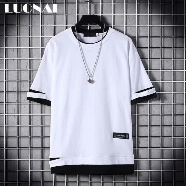 Men`s Street Style Lace Punk Gothic Pullover Designer Steampunk Hem Hip Hop Sweatshirts Shirts Tees