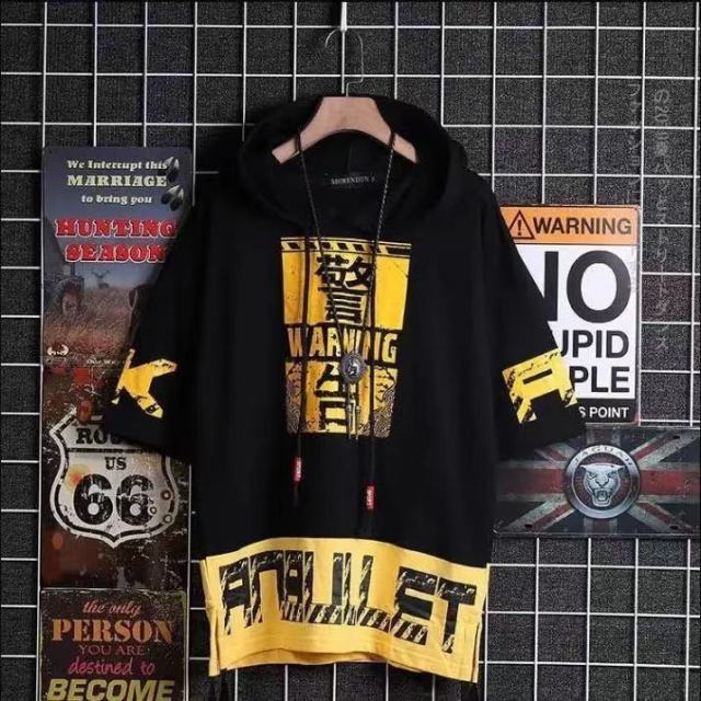 Men`s Street Style Lace Punk Gothic Pullover Designer Steampunk Hem Hip Hop Sweatshirts Shirts Tees