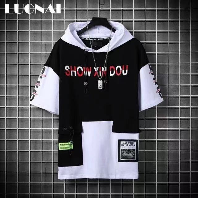 Men`s Street Style Lace Punk Gothic Pullover Designer Steampunk Hem Hip Hop Sweatshirts Shirts Tees