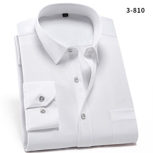 Shirts for Men Spandex Long Sleeve Dress Shirt Men Regular Fit with Front Pocket