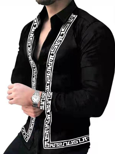 Printed Hawaii Casual Shirts 2021 Brand Streetwear Men's Long Sleeve Dress Shirt