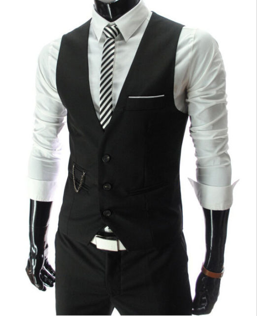 New Arrival - Men Business Slim Fit Suit Vest.