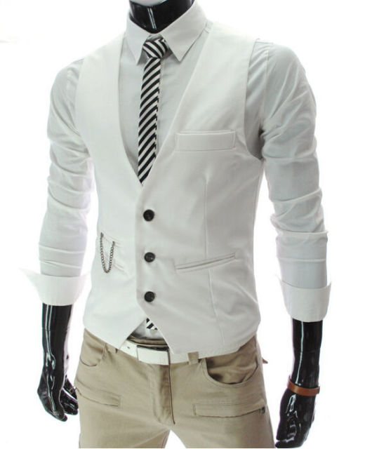 New Arrival - Men Business Slim Fit Suit Vest.