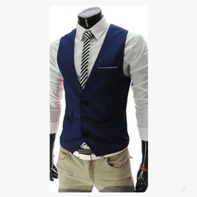 New Arrival - Men Business Slim Fit Suit Vest.