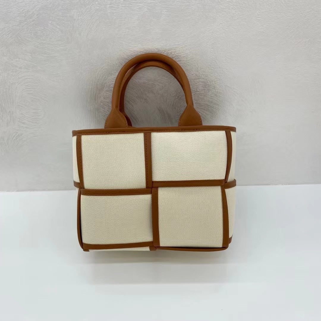 Canvas Small Vegetable Basket Large Capacity Shoulder Messenger Bag
