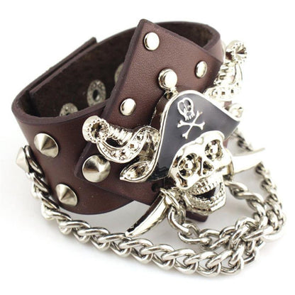 Rivet chain punk bracelet