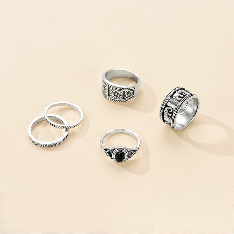 Knuckle Ring Set Cross-border Hot Sale Ring Ring Set