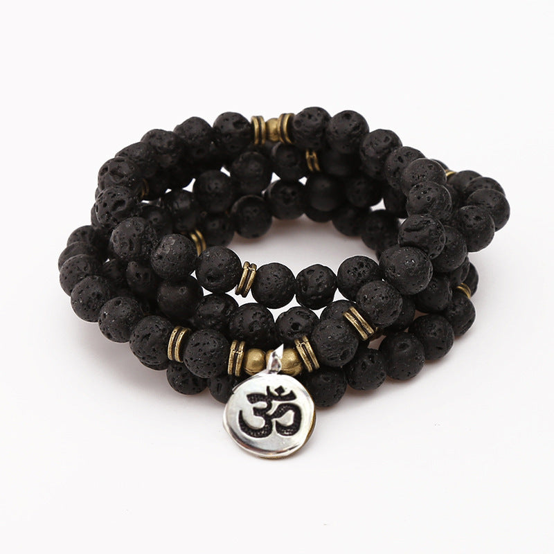 Lotus pendant bracelet