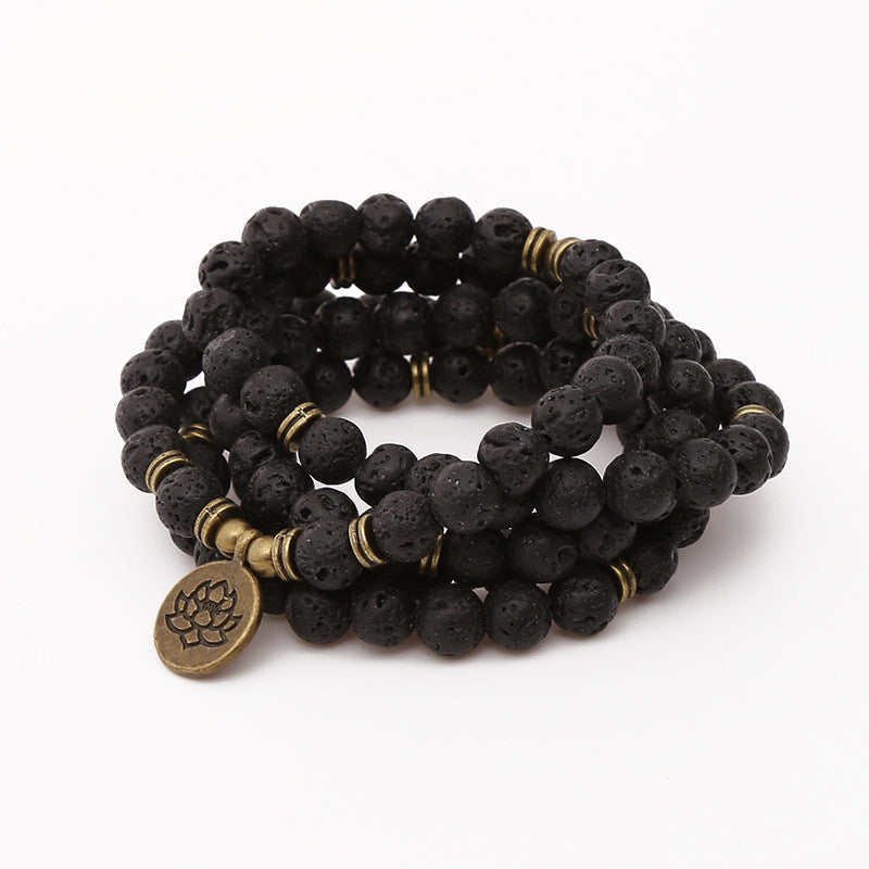 Lotus pendant bracelet