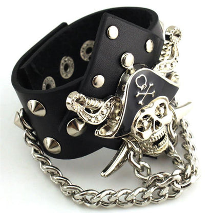 Rivet chain punk bracelet