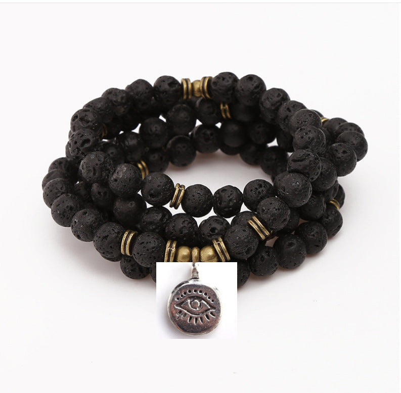 Lotus pendant bracelet