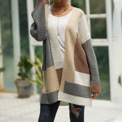 Women's loose knit cardigan jacket