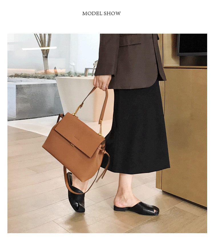 Women's Large-capacity Handbag Cowhide Leather Single-shoulder Bag