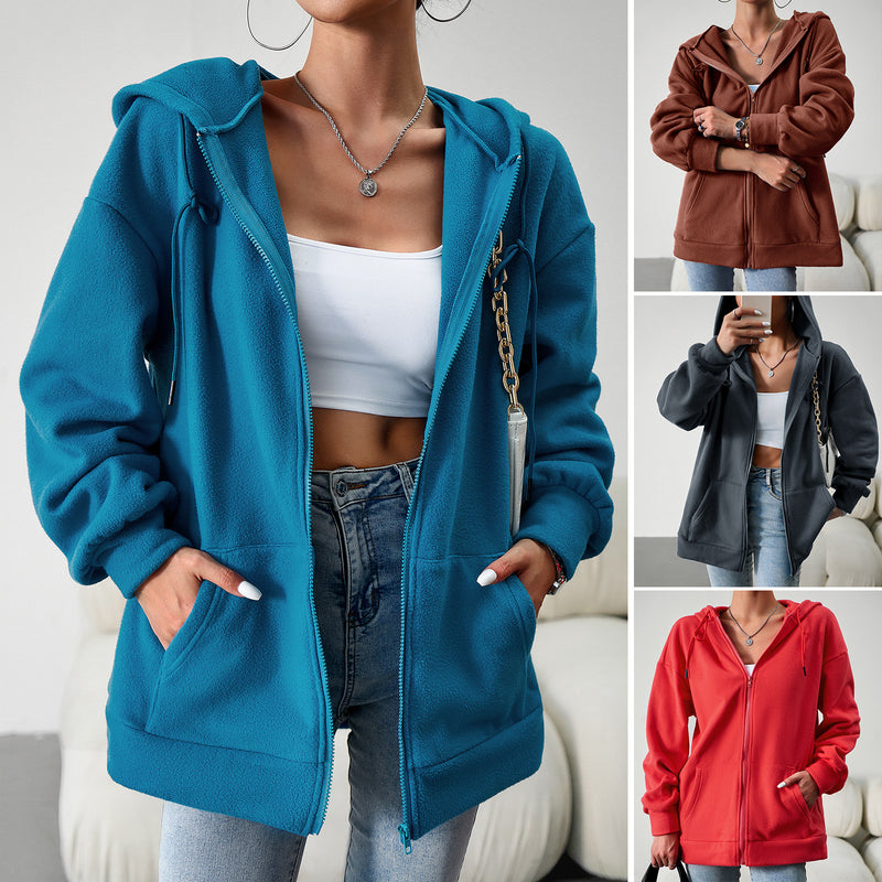 Women's Fashion, Loose, Casual Sweater/Cardigan - Hooded Coat