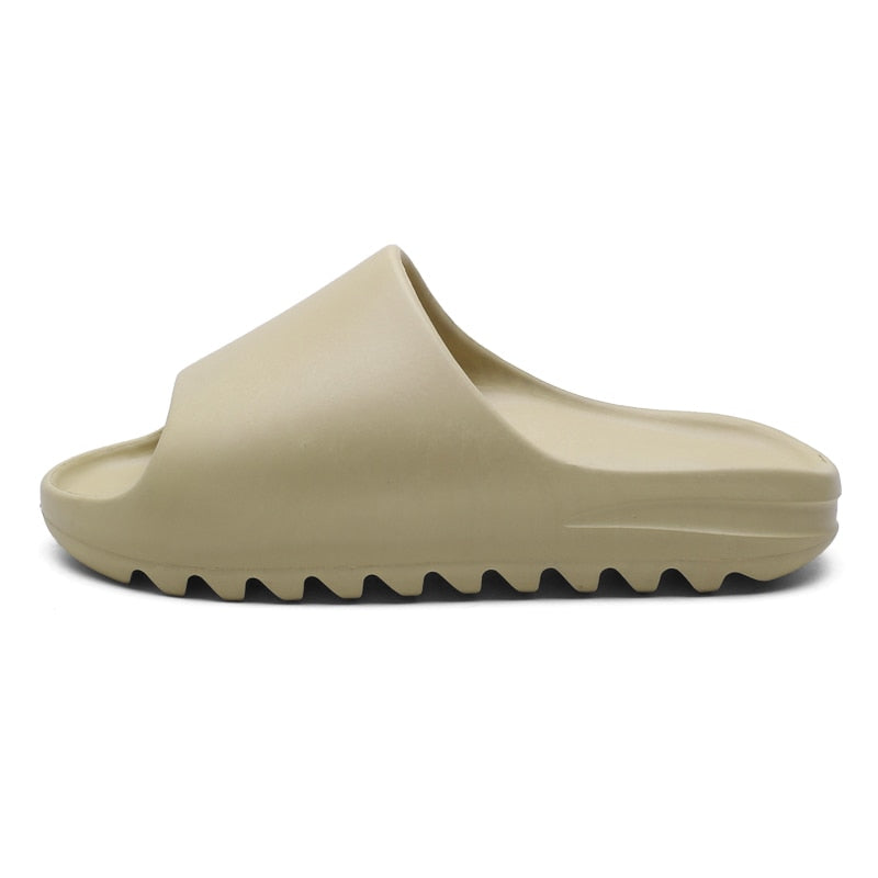 Men's Summer Yzy Slides Breathable Cool Beach Shoes Flip Flops Fish Mouth Bone White Men Slippers Lightweight Plus Size 34-46