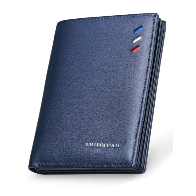 Men Wallets Leather Purse credit card Luxury Card package 2022 WILLIAMPOLO Genuine Leather Men's WalletsNew Design Men Short