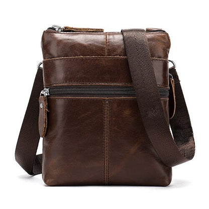 WESTAL Men's Shoulder Bag for Phone Genuine Leather Messenger Bags