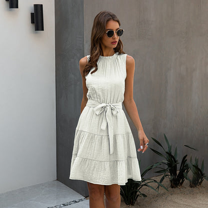 Women Dress Summer White Ruched Bow Mini Short Dresses Elegant Ladies Fitted Clothing Party Night 2022 Summer Clothes For Women