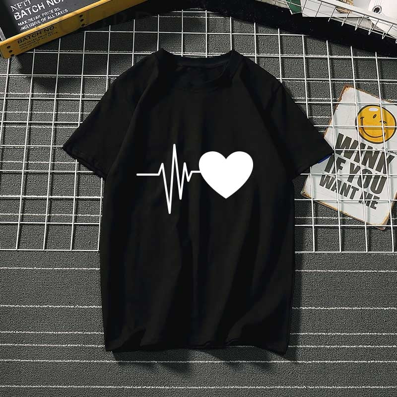 Women's t-shirt Harajuku love t shirt women feminina ladies Than heart ulzzang graphic t shirts women 2023 summer femme clothes