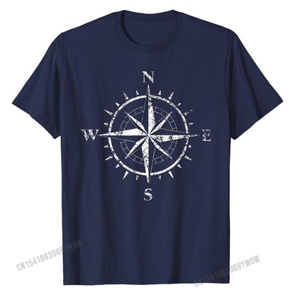 Compass Shirt, Wandering Traveler, Nomad, Vacation Sailing.