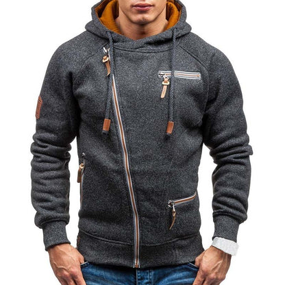 New  Men's Hoodie, Casual Solid Long Sleeve Sweatshirts.