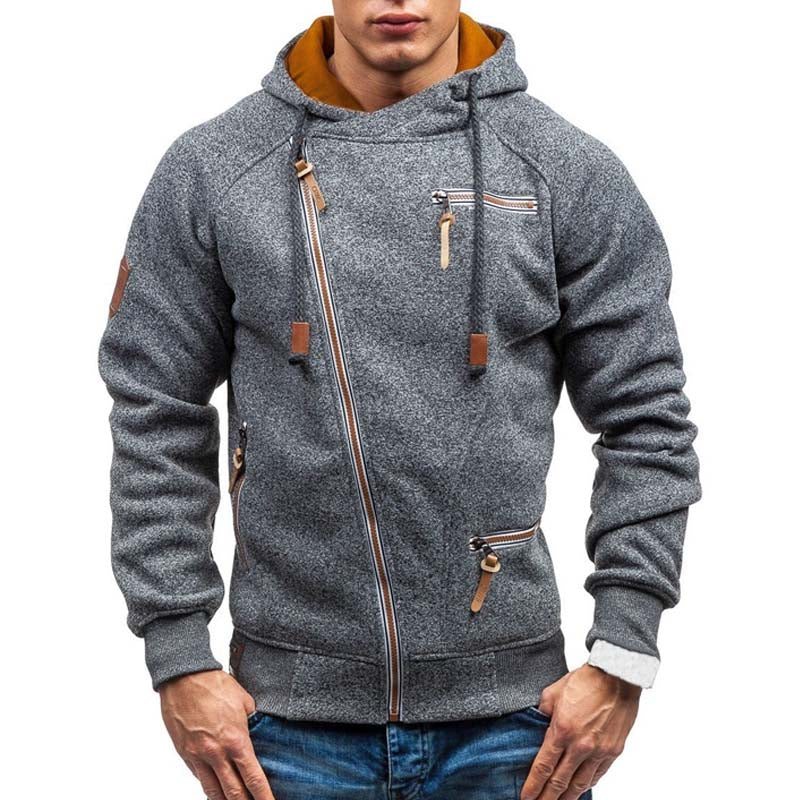 New  Men's Hoodie, Casual Solid Long Sleeve Sweatshirts.
