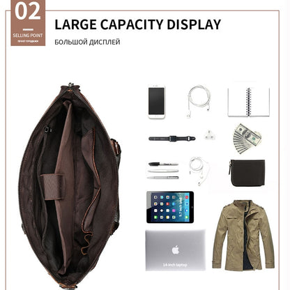 WESTAL Men Briefcase/Bag Genuine Leather Office Bags for Laptop