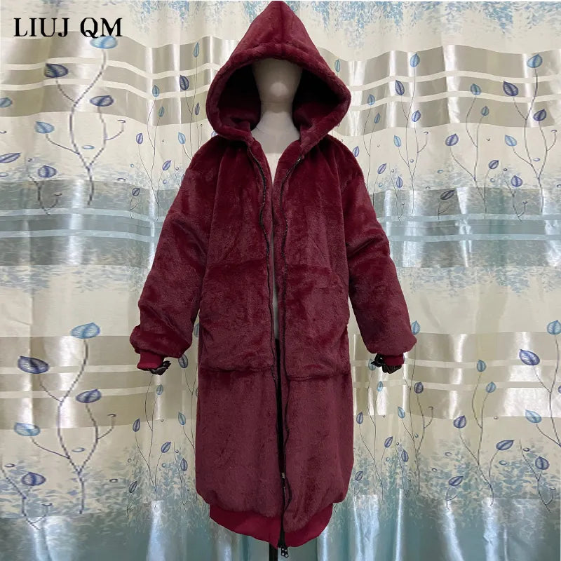 Women's Parka - Long Warm Faux Fur Jacket/Coats Hoodies.