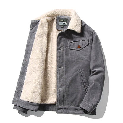 Men's Warm Corduroy Jackets, Winter Casual Jacket, Outwear Thermal.