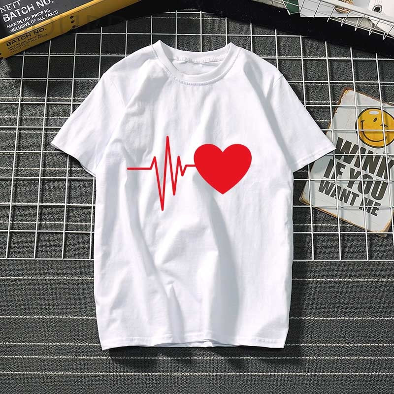 Women's t-shirt Harajuku love t shirt women feminina ladies Than heart ulzzang graphic t shirts women 2023 summer femme clothes